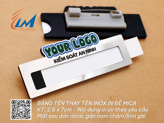 BẢNG TÊN THAY TÊN INOX IN UV DÁN MICA