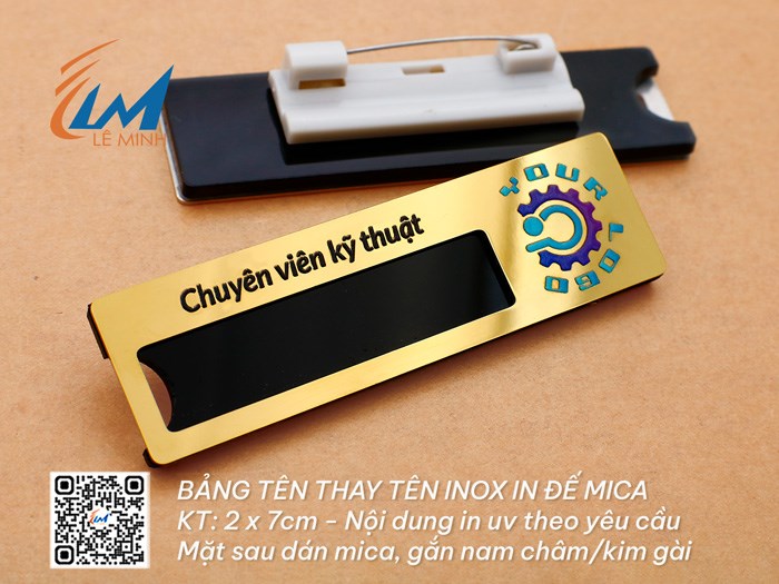 BẢNG TÊN THAY TÊN INOX IN UV DÁN MICA