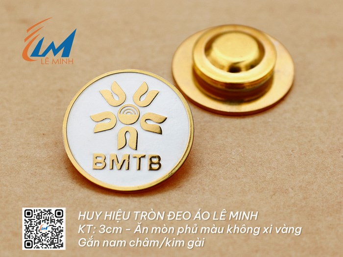 HUY HIỆU TRÒN BẰNG ĐỒNG ĂN MÒN